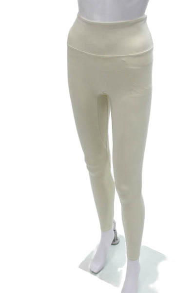Wellbeing + Beingwell Women Ankle Ivory Recycled Polyester Leggings Size XS