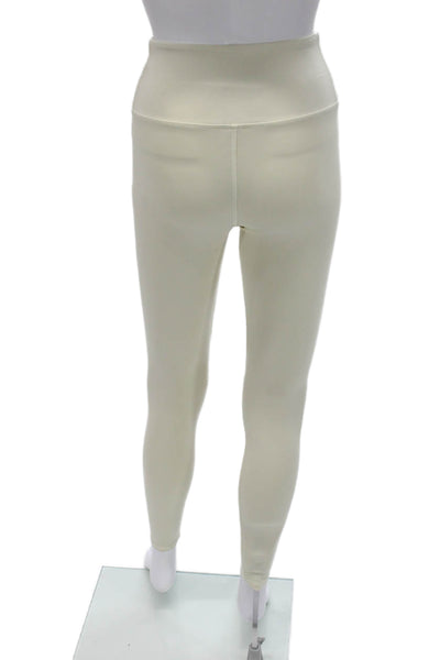 Wellbeing + Beingwell Women Ankle Ivory Recycled Polyester Leggings Size XS