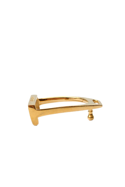 Hermes Mens Gold Tone Stirrup Belt Buckle 1.6"