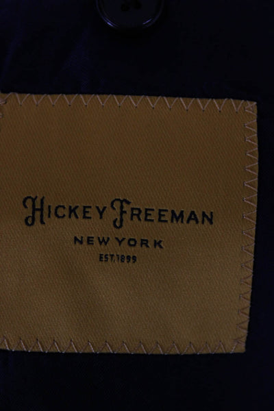 Hickey Freeman Mens 2 Piece Blazer Wool Gray Solid Size 46
