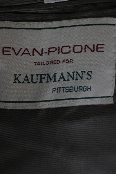 Evan Picone Mens Herringbone Wool Blazer Brown Size 44