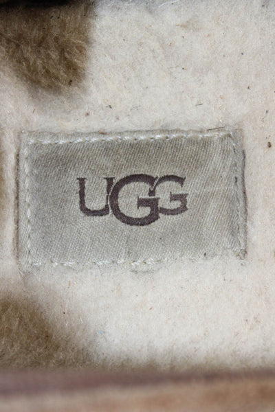 Ugg Mens Slip On Round Toe Suede Loafers Moccasins Brown Size 14
