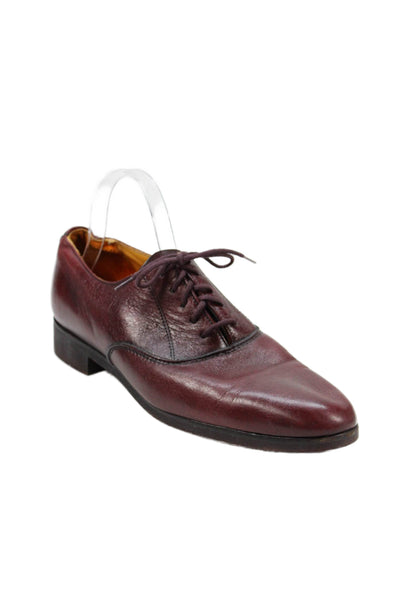 Roots Mens Lace Up Round Toe Leather Oxfords Red Size 10D