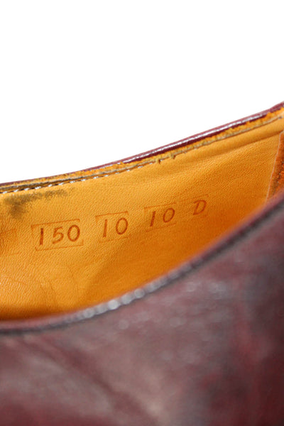 Roots Mens Lace Up Round Toe Leather Oxfords Red Size 10D