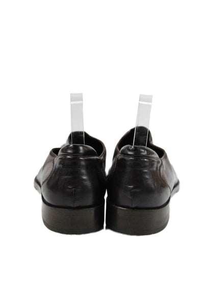 Donald J Pliner Mens Slip On Square Toe Leather Loafers Dark Brown Size 9.5