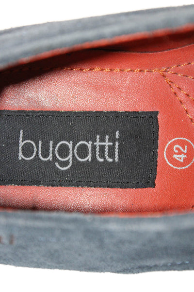 Bugatti Mens Lace Up Round Toe Suede Oxfords Blue Size 42