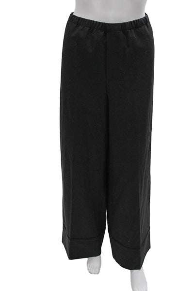 Zara Women Dress Pants Black Pull On Polyester Size L
