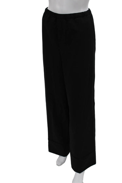 Zara Women Dress Pants Black Pull On Polyester Size L