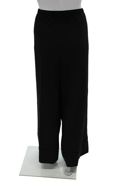 Zara Women Dress Pants Black Pull On Polyester Size L