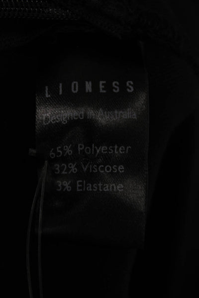 Lioness Womens Black Polyester Drawstring Sweatpants Size L