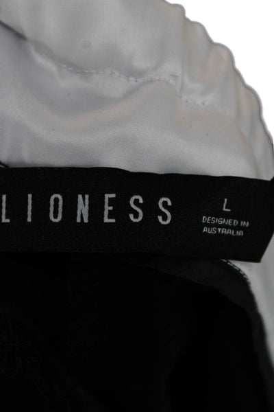 Lioness Womens Black Polyester Drawstring Sweatpants Size L