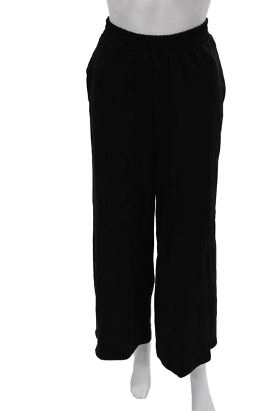 Zara Women Sweatpants Black Cotton Pull On Size M