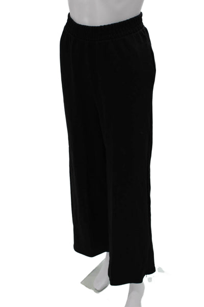 Zara Women Sweatpants Black Cotton Pull On Size M