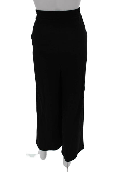 Zara Women Sweatpants Black Cotton Pull On Size M