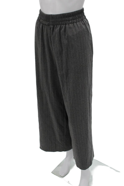 Zara Womens Gray Striped Polyester Blend Dress Pants Size L