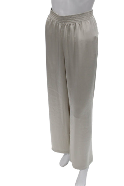 Babaton Womens Dress Pants Beige Triacetate Pull On Size L