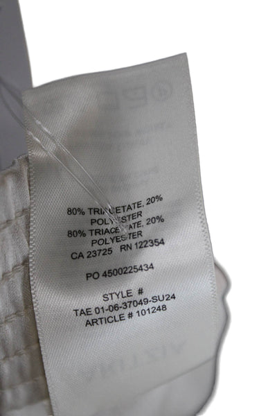 Babaton Womens Dress Pants Beige Triacetate Pull On Size L