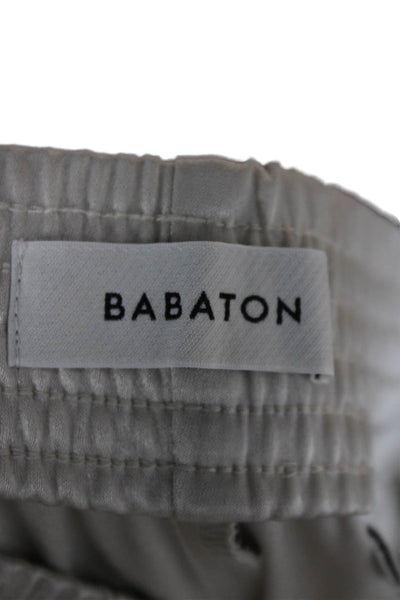 Babaton Womens Dress Pants Beige Triacetate Pull On Size L