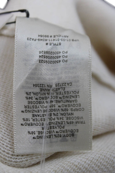 Babaton Women Cardigan Ivory Collared Long Sleeve Size S