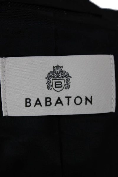 Babaton Women Vest Black Striped Button Sleeveless Size L