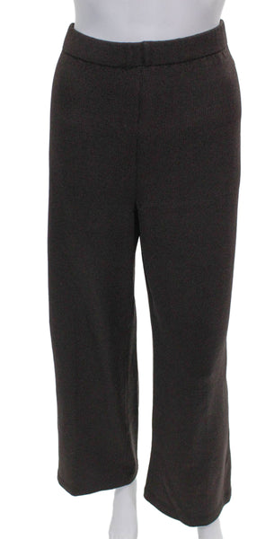 St. John Collection Women Dress Pants Brown Wool Pull On Size 8