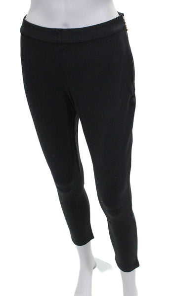Kate Spade Women Ankle Pants Black Viscose Zip Size 6