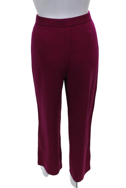 St. John Collection Womens Dress Pants Purple Wool Size 8