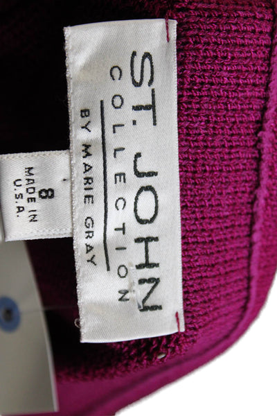 St. John Collection Womens Dress Pants Purple Wool Size 8