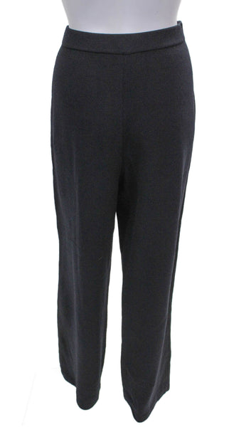 St. John Basics Women Wool Dress Pants Gray Pull On Inseam 30in Size 8