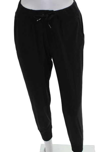 Athleta Womens Jogger Pants Black Polyester Drawstring Size 2