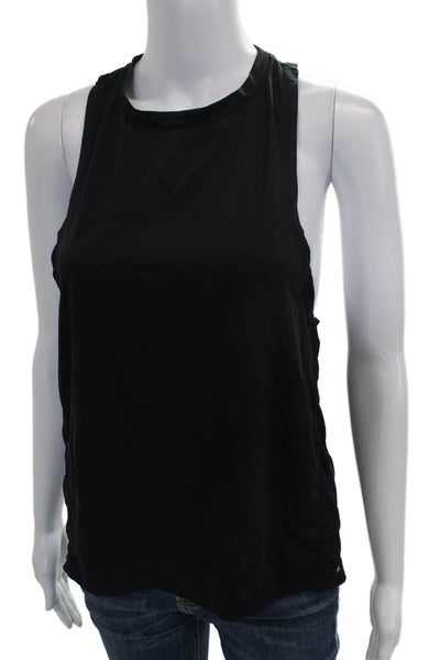 Soul Women Black Basic Nylon Sleeveless Round Neck Tank Size S