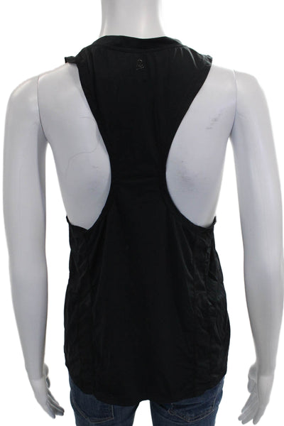 Soul Women Black Basic Nylon Sleeveless Round Neck Tank Size S