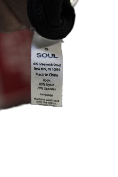 Soul Women Black Basic Nylon Sleeveless Round Neck Tank Size S