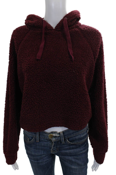 Derek Heart Womens Red Pullover Hoodie Long Sleeve Polyester Solid Plus Size L