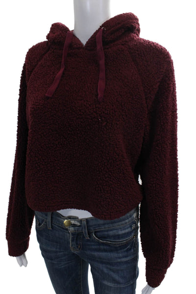 Derek Heart Womens Red Pullover Hoodie Long Sleeve Polyester Solid Plus Size L