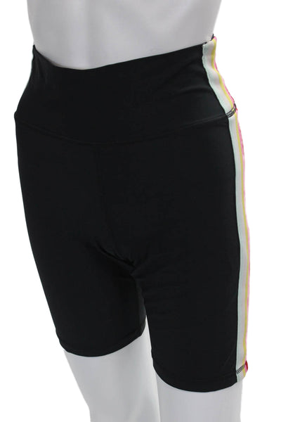 Spiritual Gangster Women Athletic Black Nylon Shorts Size M