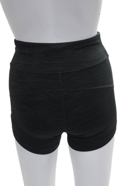 Outdoor Voices Womens Athletic Striped Nylon Shorts Black Size XS
