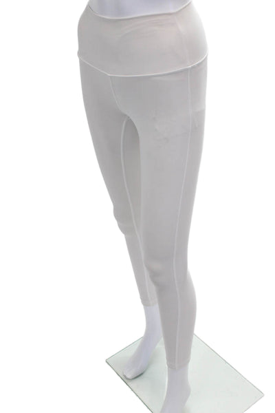 Lululemon Womens Ankle Leggings White Polyester Blend Size 2