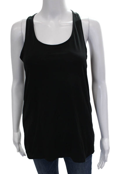 Spanx Womens Black Nylon Basic Tank Sleeveless Scoop Neck Size M