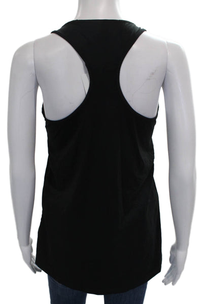 Spanx Womens Black Nylon Basic Tank Sleeveless Scoop Neck Size M