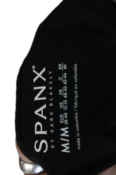 Spanx Womens Black Nylon Basic Tank Sleeveless Scoop Neck Size M
