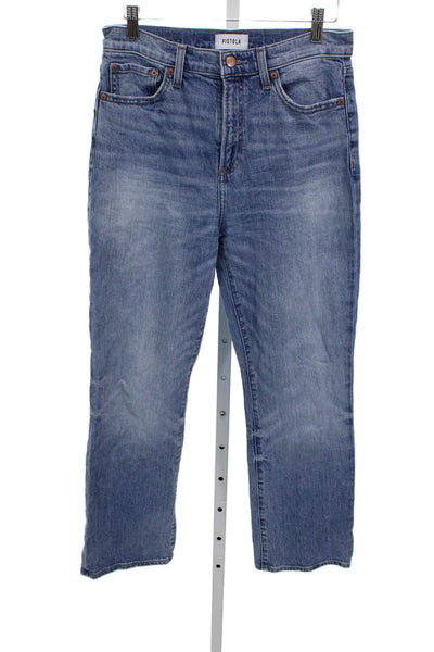 Pistola Womens Straight Jeans Blue High Rise Cotton Blend Size 27