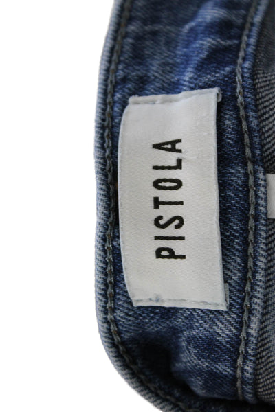 Pistola Womens Straight Jeans Blue High Rise Cotton Blend Size 27