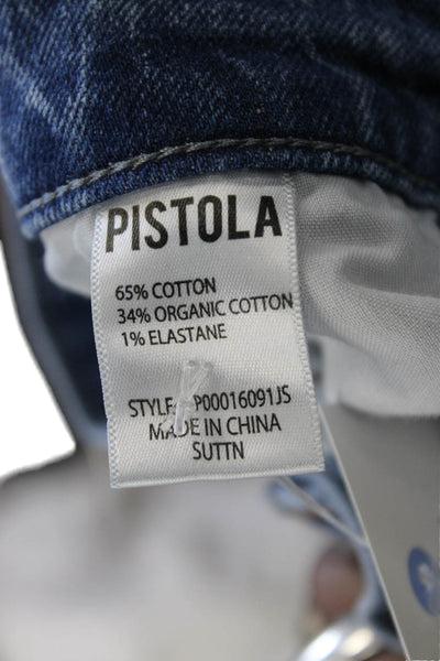 Pistola Womens Straight Jeans Blue High Rise Cotton Blend Size 27