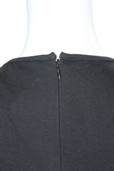 Theory Womens Pencil Dress Black Viscose Sleeveless Zip Mid-Calf Size 4
