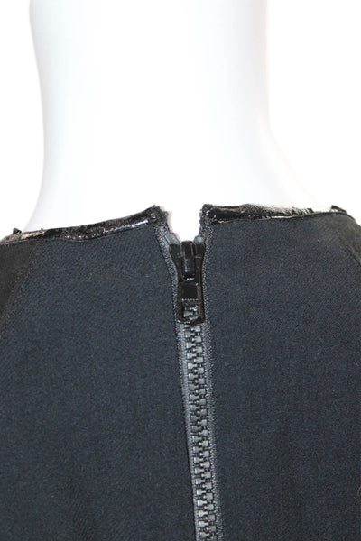 Helmut Lang Womens Sheath Angora Sleeveless Black Knee Length Dress Size 6
