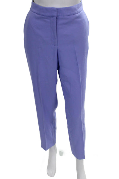 Pearl By Lela Rose Womens Sleeveless Blazer Pant Suit Periwinkle Blue Size 4
