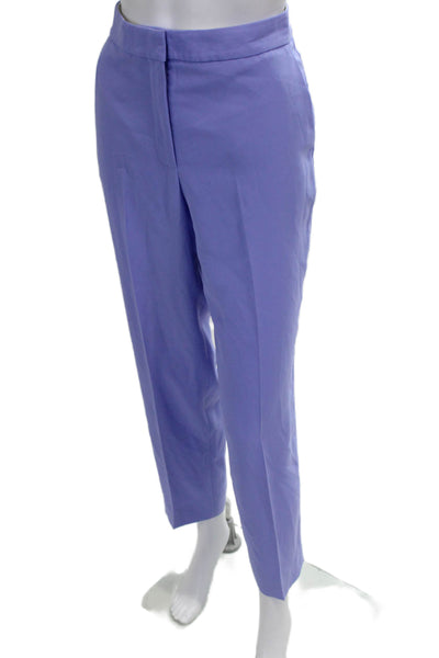 Pearl By Lela Rose Womens Sleeveless Blazer Pant Suit Periwinkle Blue Size 4
