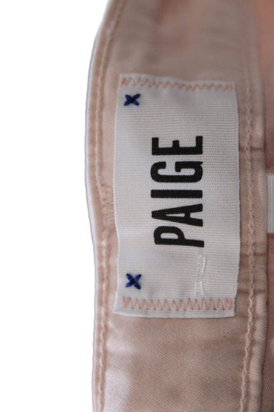 Paige Womens Pink Ankle Jeans Cotton Mid Rise Size 27