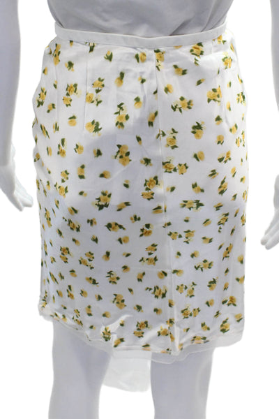 J Crew Women Straight Pencil Viscose Floral Knee Length Skirt Size S